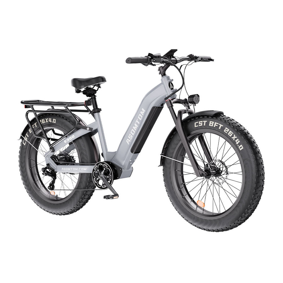 ASOMTOM E300 Step-Thru 750W Electric Mountain Bike – Fat Tire Adventure