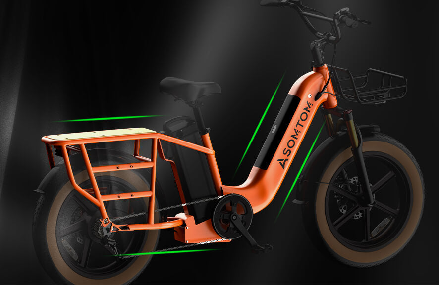 Low step Dual battery Cargo E Bike MAMMOTH ASOMTOM